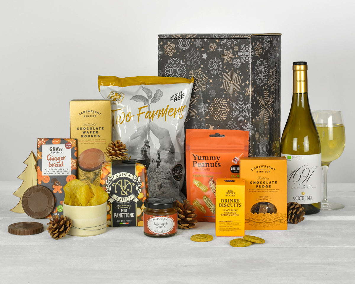 Sustainable Festive Gift Box with Wine