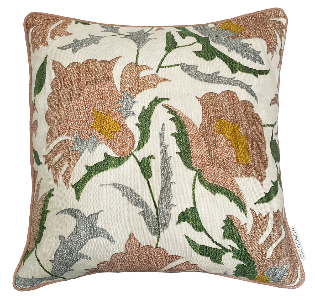 Suzani Square Cushion - Pink