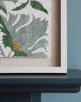 Suzani Framed Embroidery Print Small - Blue I