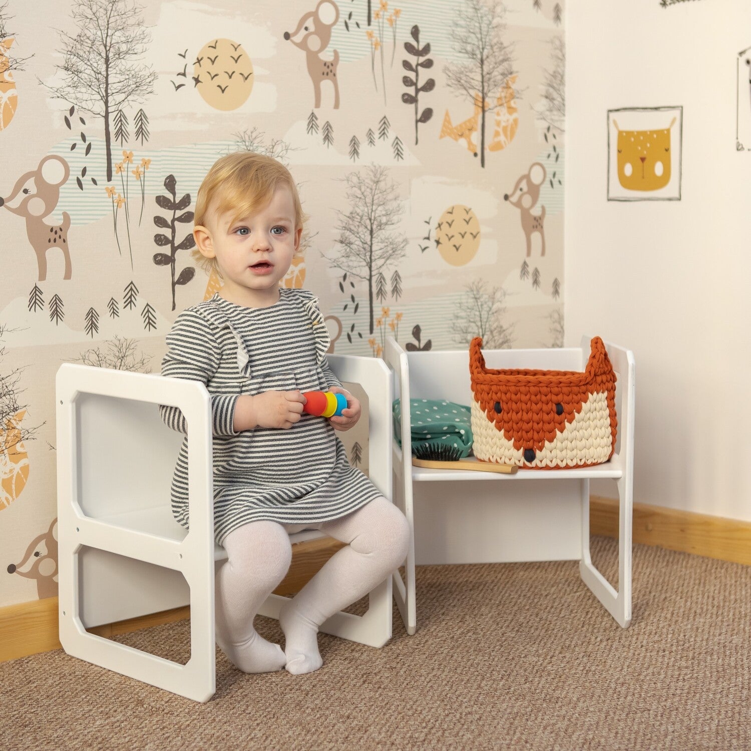 Montessori Weaning Table and Chair Set with Two Chairs