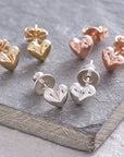 Sweetheart Silver Stud Earrings