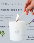 SYDNEY 2.0 Patchouli + English Lavender Wellbeing Candle