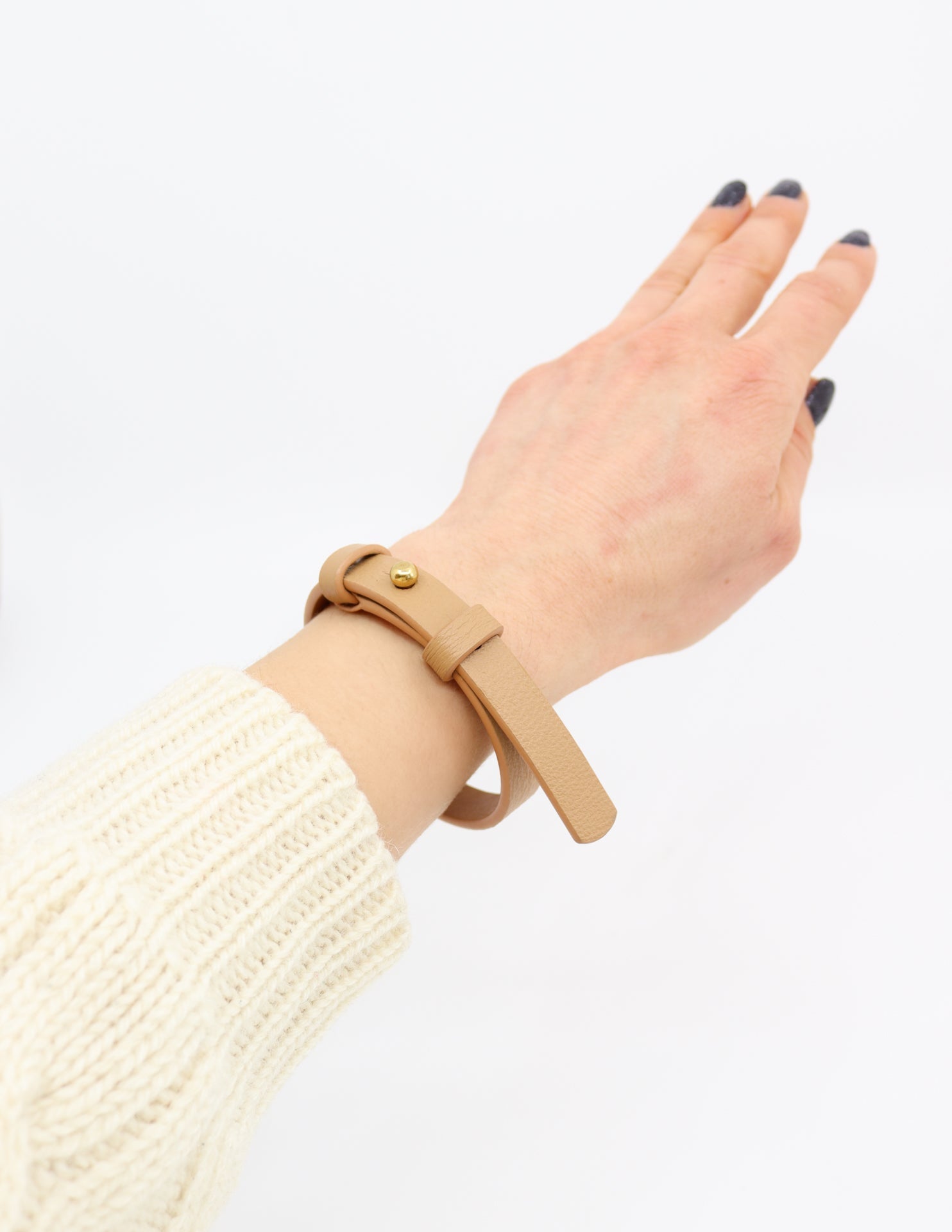 Elegant Leather Bracelet with Brass Fastener – Durable &amp; Stylish by Tairi Roosve at www.brixbailey.com