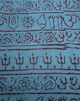 OM Hand Block Bhakti Yoga Prayer Sanskrit Hindu Mantra Shawl-6