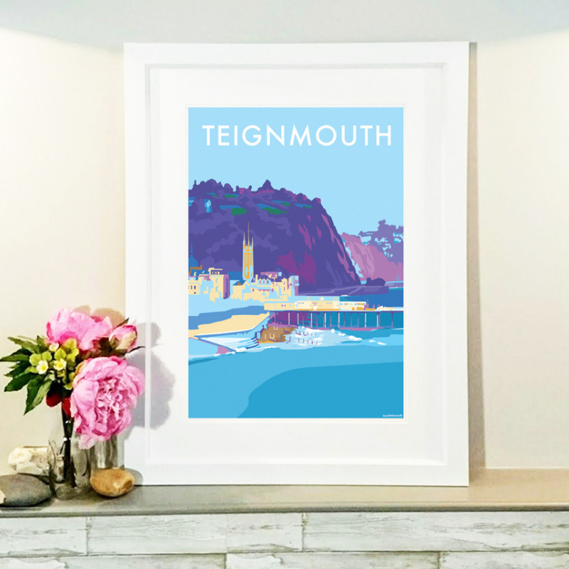 Teignmouth Vintage Seaside Travel Poster Print