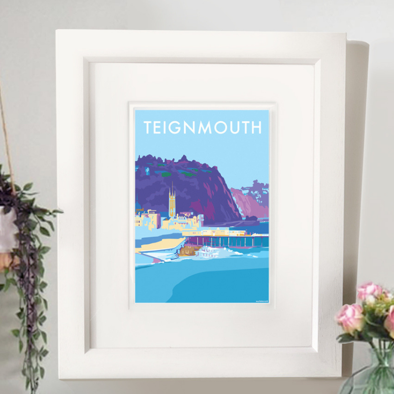 Teignmouth Vintage Seaside Travel Poster Print