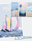 The Solent Vintage Travel Poster Print