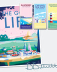 The Good Life Vintage Seaside Print