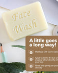 Cocoa Butter Face Wash Bar | Fragrance-Free Natural Facial Cleanser | Vegan, Plastic-Free Skincare for Sensitive Skin