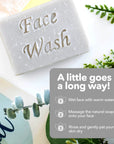 Exfoliating Face Wash Bar | Patchouli, Clary Sage & Sweet Orange | Natural Facial Cleanser with Gentle Scrub | Vegan, Plastic-Free Skincare