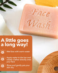 Grapefruit Lemongrass Face Wash Bar | Natural Facial Cleanser for Fresh, Glowing Skin | Vegan, Plastic-Free Skincare