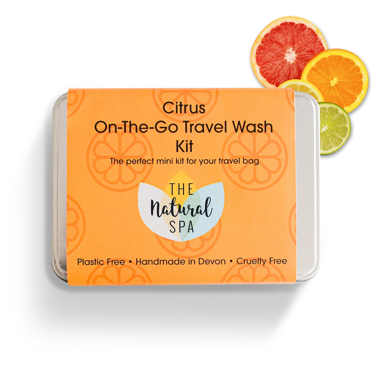 Citrus Mini Travel Wash Kit | Natural “On the Go” Shampoo,  Conditioner &amp; SoapSet | Vegan, Plastic-Free Hair Care | Perfect Travel Gift