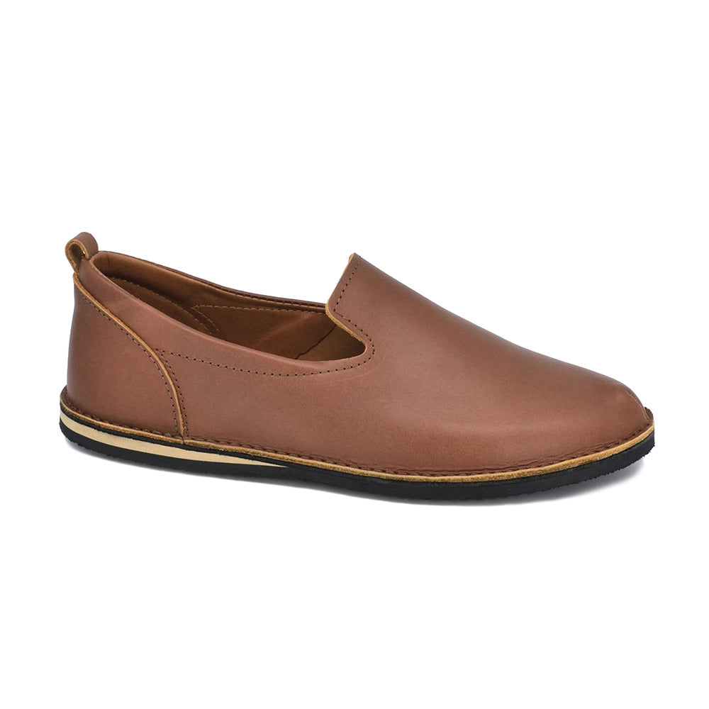 Brown Leather Classic Moccasin Shoes