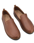 Brown Leather Classic Moccasin Shoes