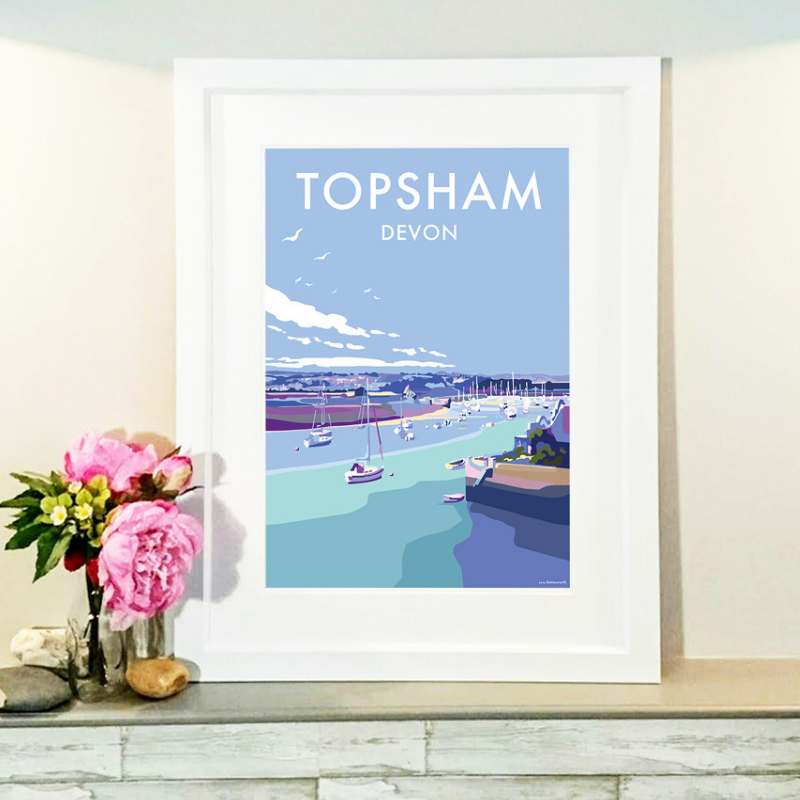 Topsham Vintage Seaside Print