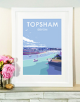 Topsham Vintage Seaside Print