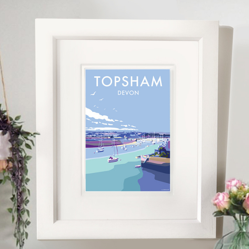 Topsham Vintage Seaside Print
