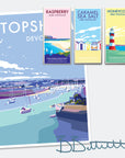 Topsham Vintage Seaside Print