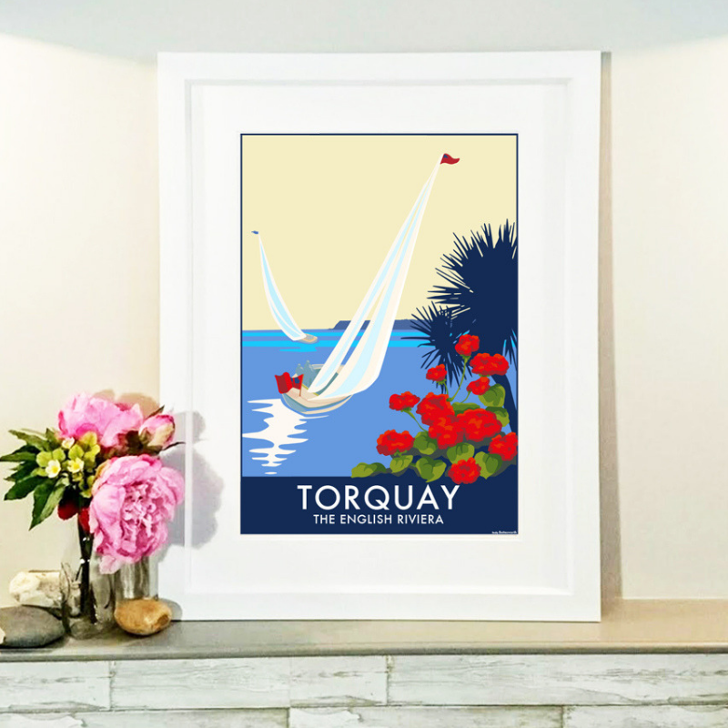 Torquay Sailing Art Print