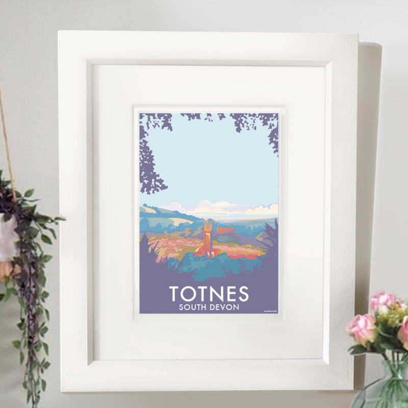 Totnes Vintage Travel Poster Print