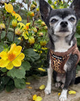 Tiny Trails Step In Luxury Leopard Fur Lined Puppy and Small Dog Harness