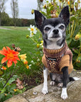 Tiny Trails Step In Luxury Leopard Fur Lined Puppy and Small Dog Harness