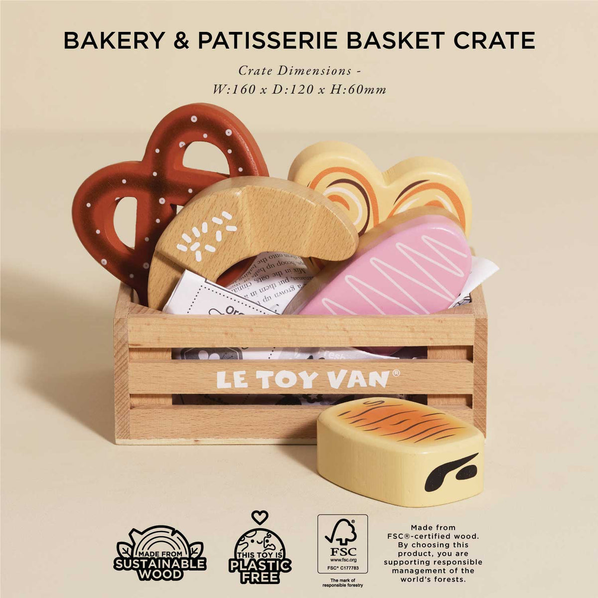 Bakery &amp; Patisserie Wooden Market Crate