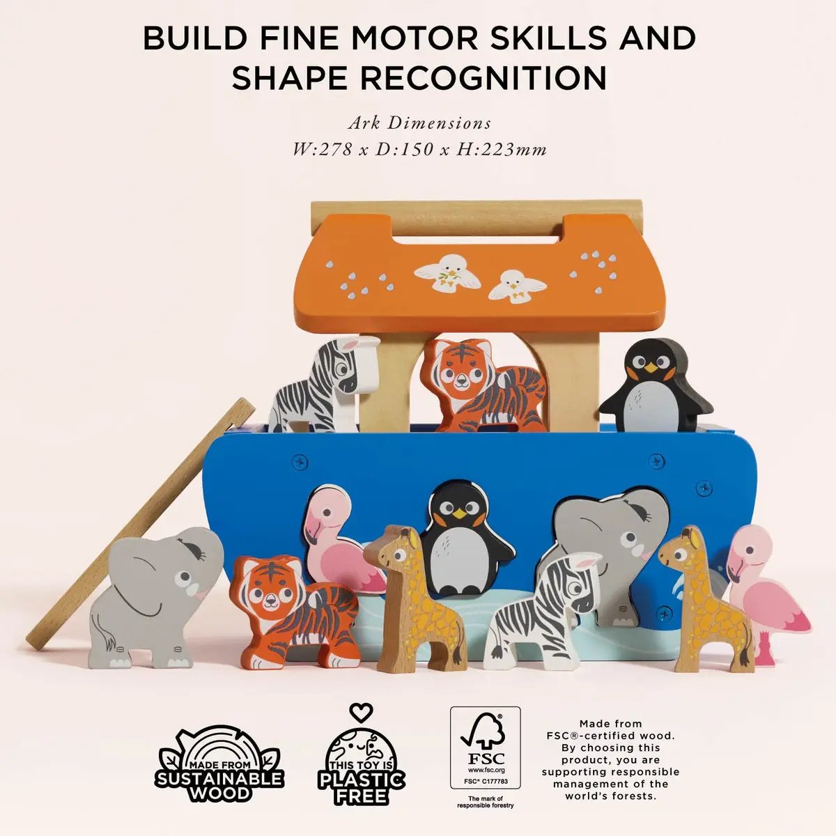 Noah's Ark &amp; Animals Shape Sorter