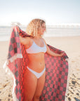 CHECKERED TURKISH COTTON THROW