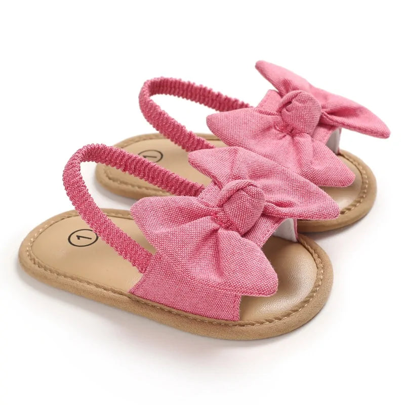 Baby Girls Bow Knot Sandals - Stylish & Comfortable for 0-18 Months by Baby Lamby at brixbailey.com