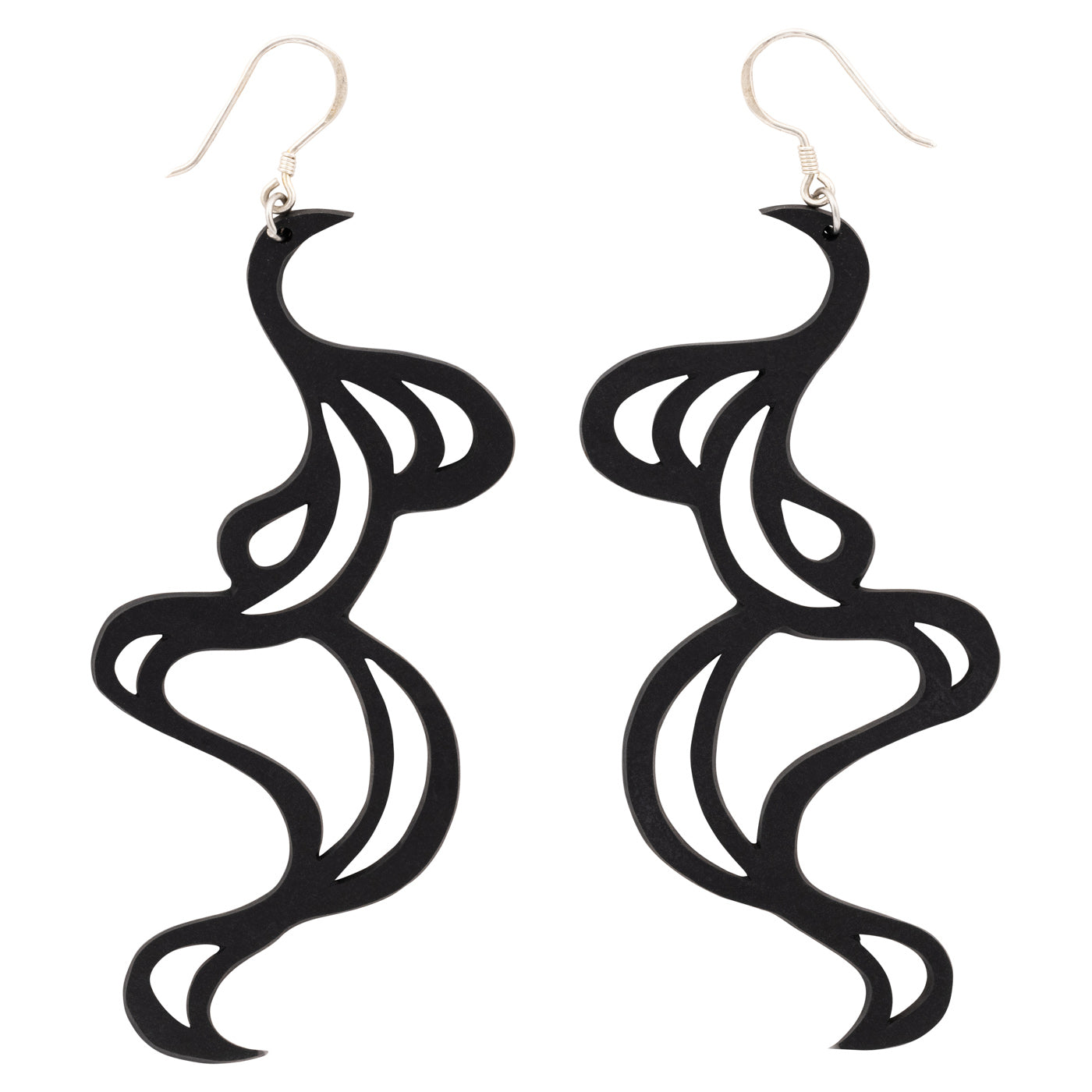 Tamara Statement Art Deco Rubber Earrings-1