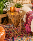 Tamia Wooden Cone Unique Side Table