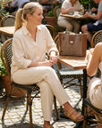 Tannery Tweed & Leather Mini Twist Lock Shopper Bag - Tan