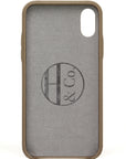 iPhone X Case, Taupe Leather