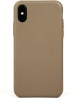 iPhone X Case, Taupe Leather