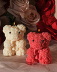 Teddy Bear Rose Candle