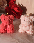 Teddy Bear Rose Candle