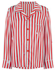 Teddy Ladybird Stripe Boys Silk Pyjama Set