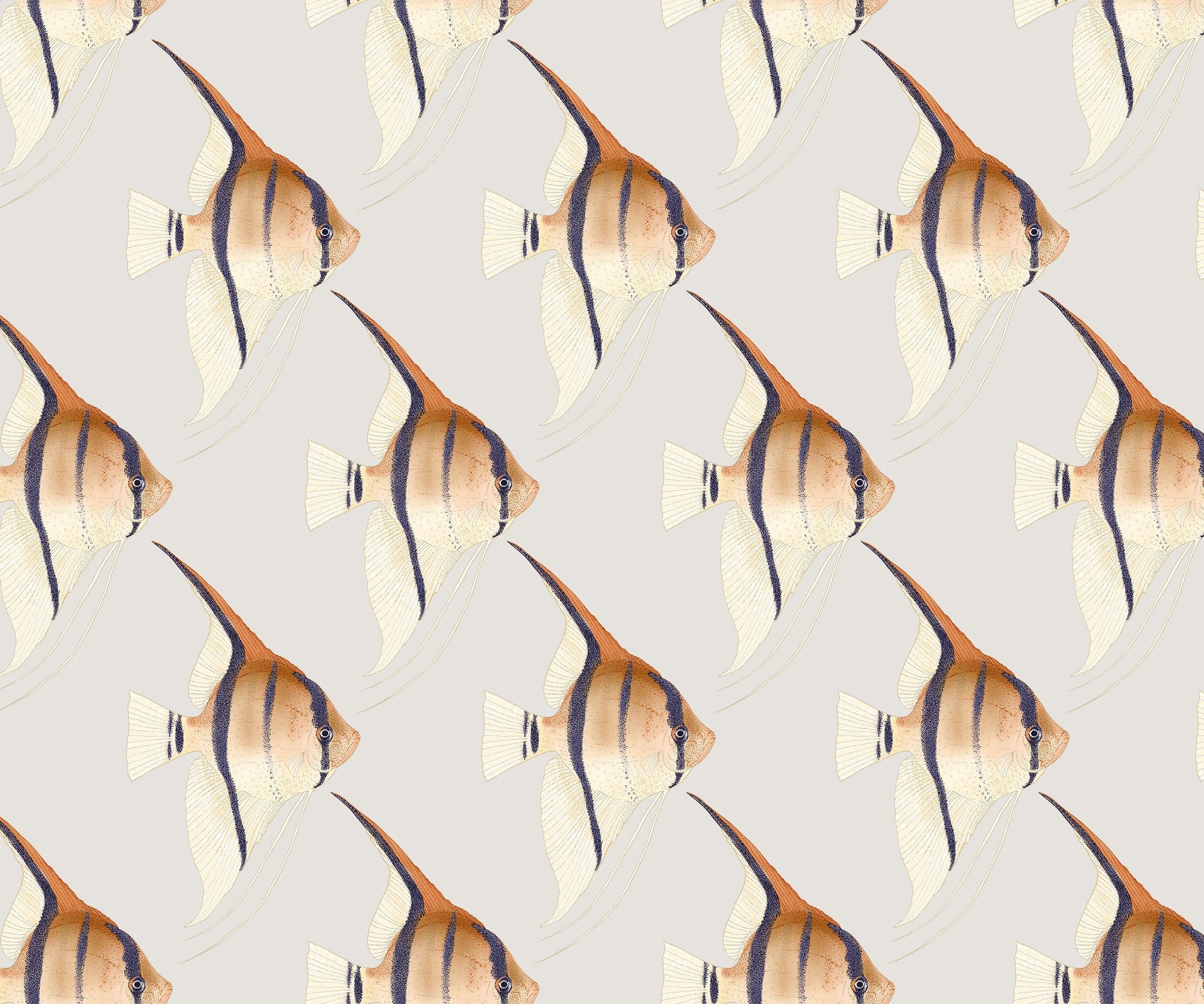Geometric Angelfish Design Print