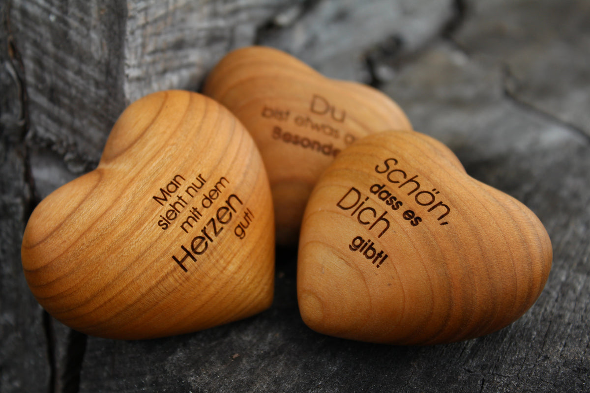 Thankgoods wooden heart You only see well with your heart