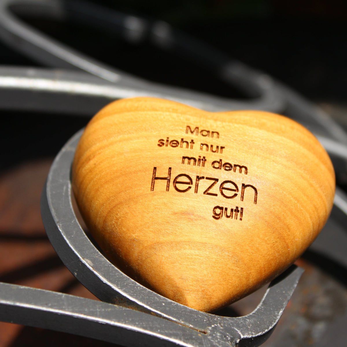 Thankgoods wooden heart You only see well with your heart