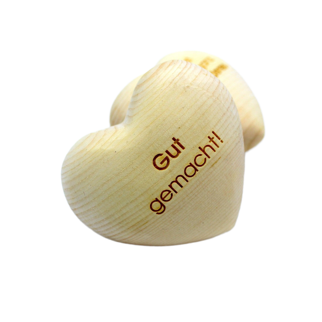 Thankgoods Zirben-Holzherz Handschmeichler Gut gemacht!