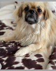Moody Cow Reversible Pet Blanket | Faux Cowhide & Sherpa | Handmade Luxury Throw for Dogs | Protects Furniture UK