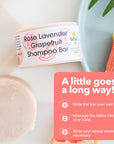 Rose, Lavender & Grapefruit Shampoo Bar | Natural Hair Wash for All Hair Types | Vegan, Plastic-Free Hair Care