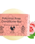 Patchouli Rose Solid Conditioner Bar | Natural Hair Conditioner for Dry, Damaged & Frizzy Hair | Vegan, Plastic-Free Hair Care