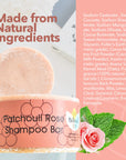 Patchouli Rose Shampoo Bar | Natural Hair Wash for Dry, Damaged & Frizzy Hair | Vegan, Plastic-Free Hair Care