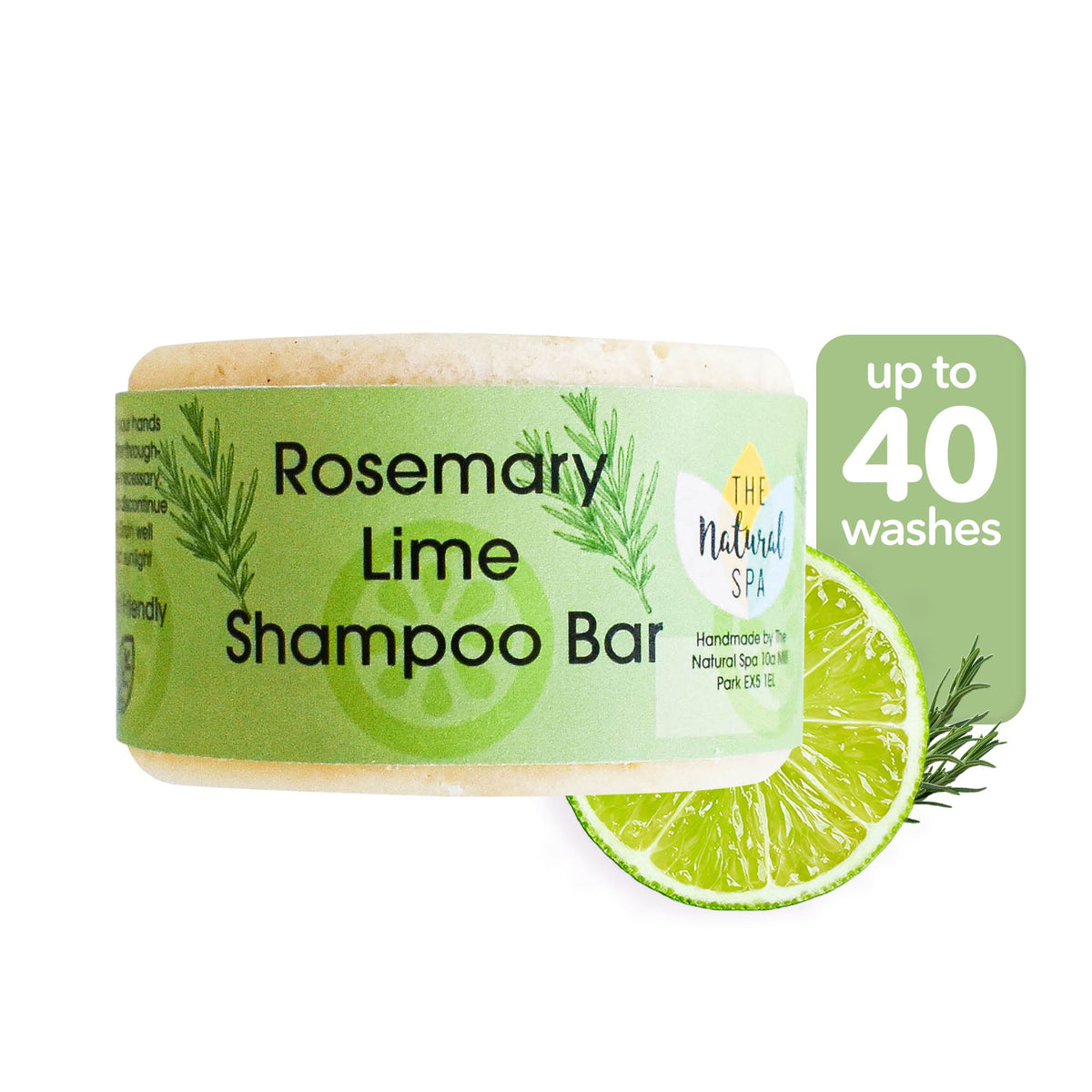 Rosemary &amp; Lime Shampoo Bar | Natural Hair Wash for All Hair Types | Vegan, Plastic-Free Hair Care