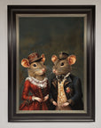 Victorian Mice Framed Poster, vintage elegant whimsical artwork, premium handcrafted decor, stylish home accent, best-selling wall art by Zestio at brixbailey.com