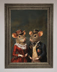 Victorian mice framed poster, vintage elegant whimsical artwork, premium handcrafted decor, stylish home accent, best-selling unique wall art by Zestio at brixbailey.com
