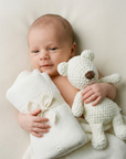 Newborn Knit Gift Box – Cream & White (0–6 Months)
